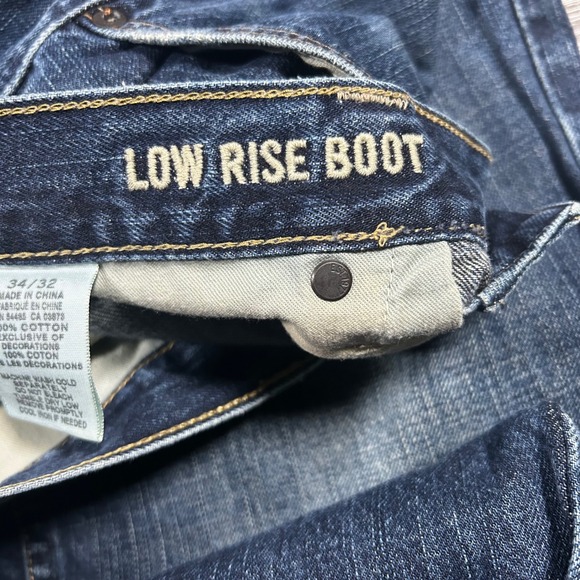 American Eagle Outfitters Men Jeans Low Rise Boot 34x32 Dark Wash Denim - Picture 7 of 11